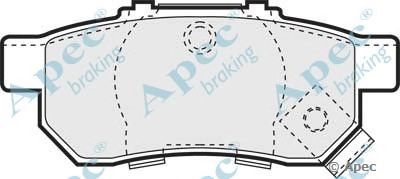 APEC BRAKING pad1009 -  Комплект тормозных колодок, дисковый тормоз